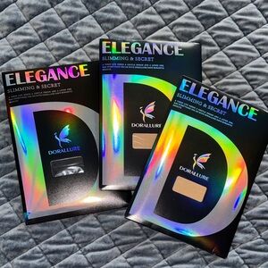 Dorallure Elegance Slimming & Secret Lace Thigh Highs - 2 nude 1 black L/XL